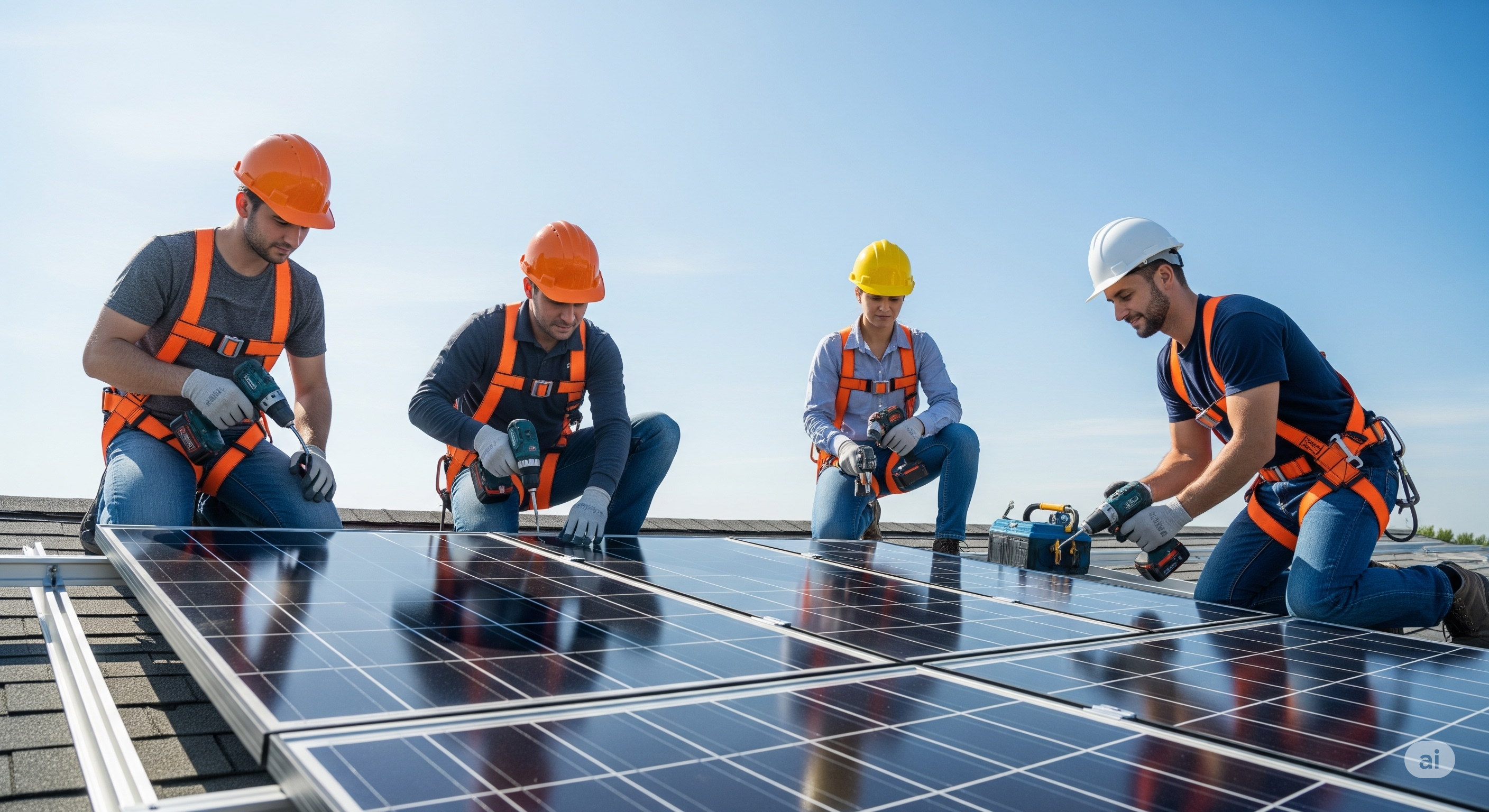 Solar panels installation